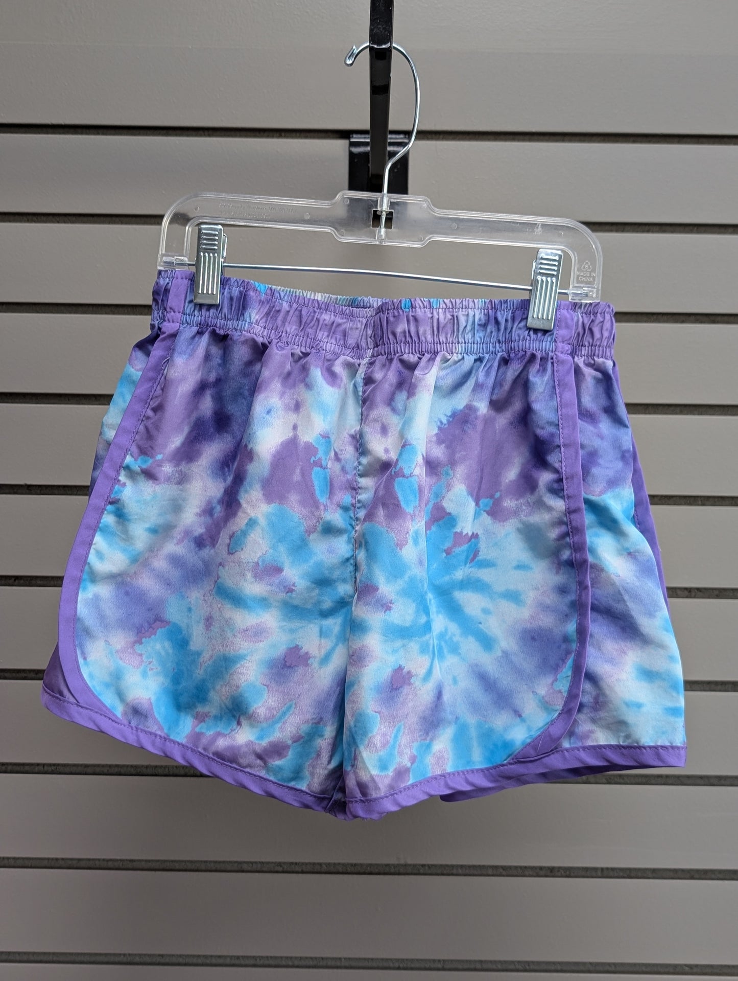 Girl's Child Size XL Cheetah Purple tie dye Short Short