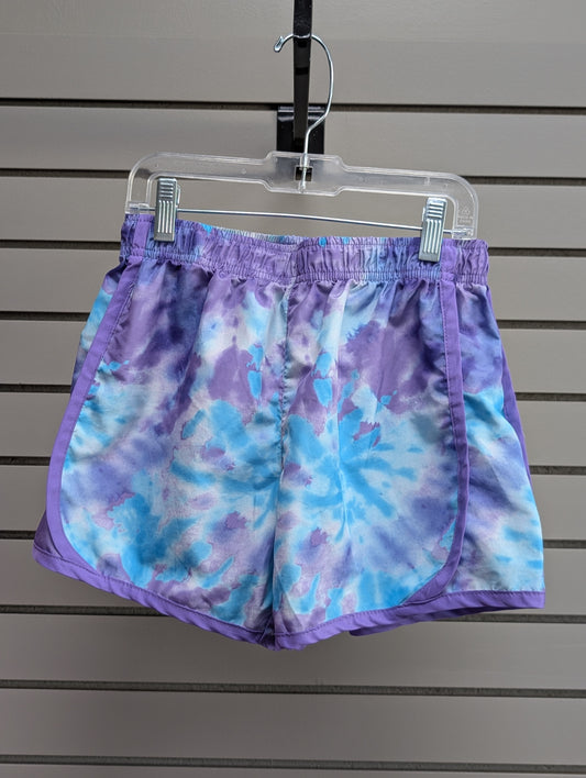 Girl's Child Size XL Cheetah Purple tie dye Short Short