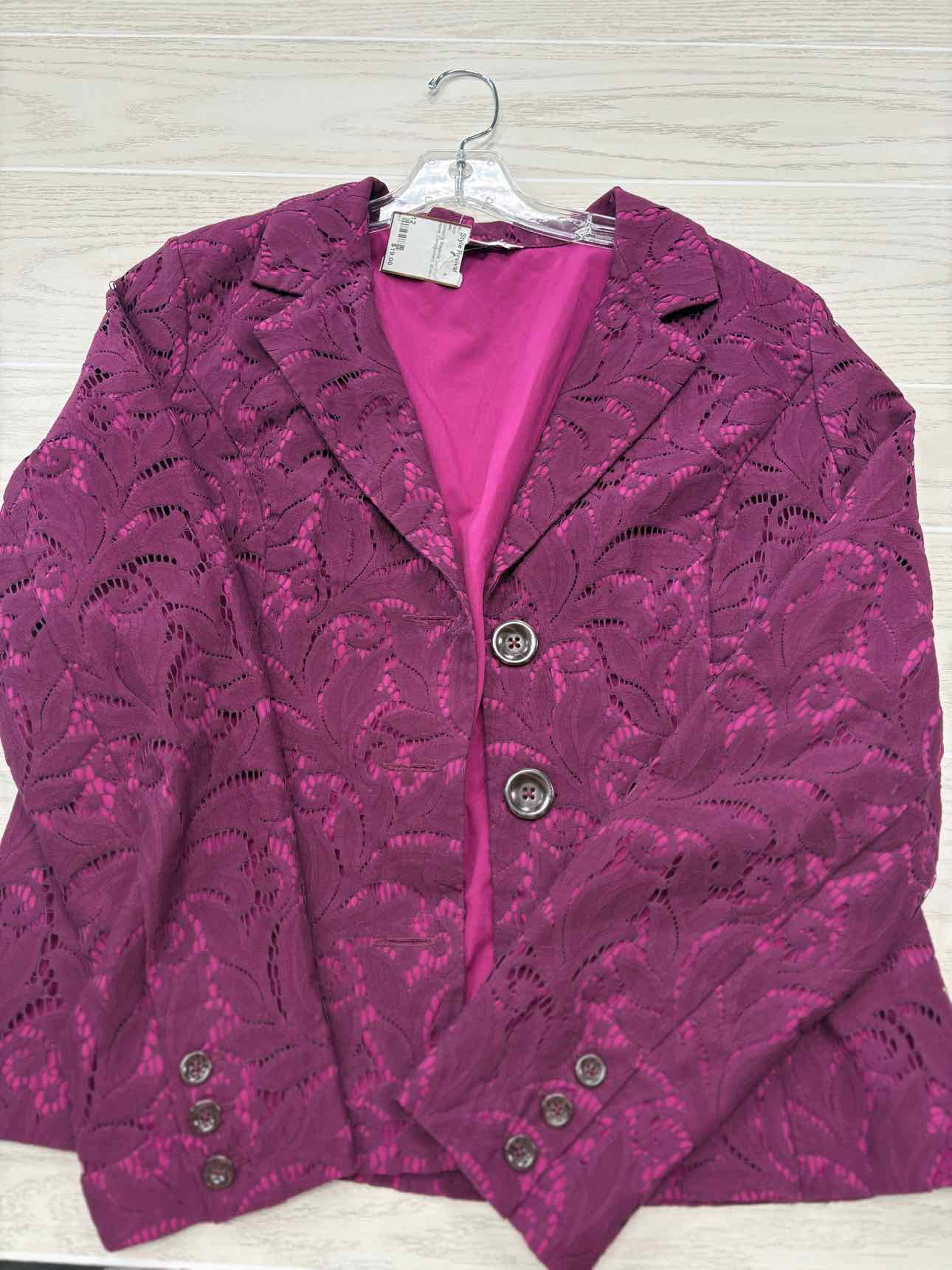 Women's Women Size 12 Cabi Magenta Long Sleeve Blazer