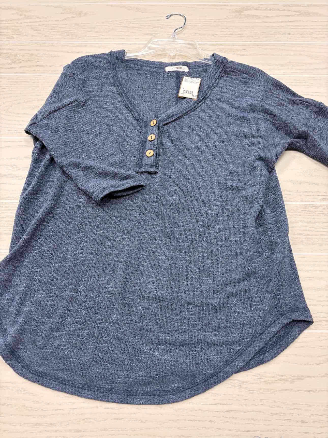 Women's Women Size S Blue Cherish Long Sleeve Shirt