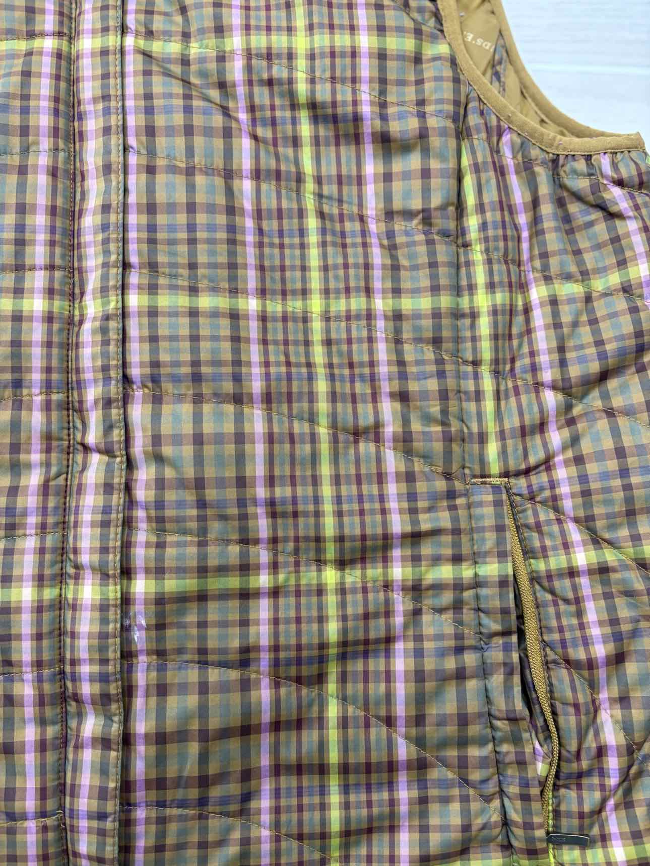 Women Size M Lands' End Green Puffer Vest