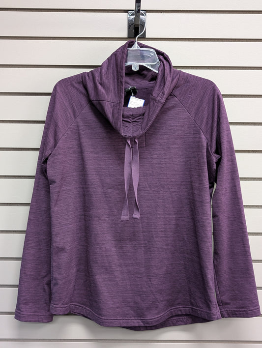 Women's Women Size L Purple Life Integrity Earth Heathered Mock Neck Shirt