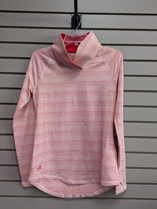 Women Size S Under Armour Red Stripe Long Sleeve Top