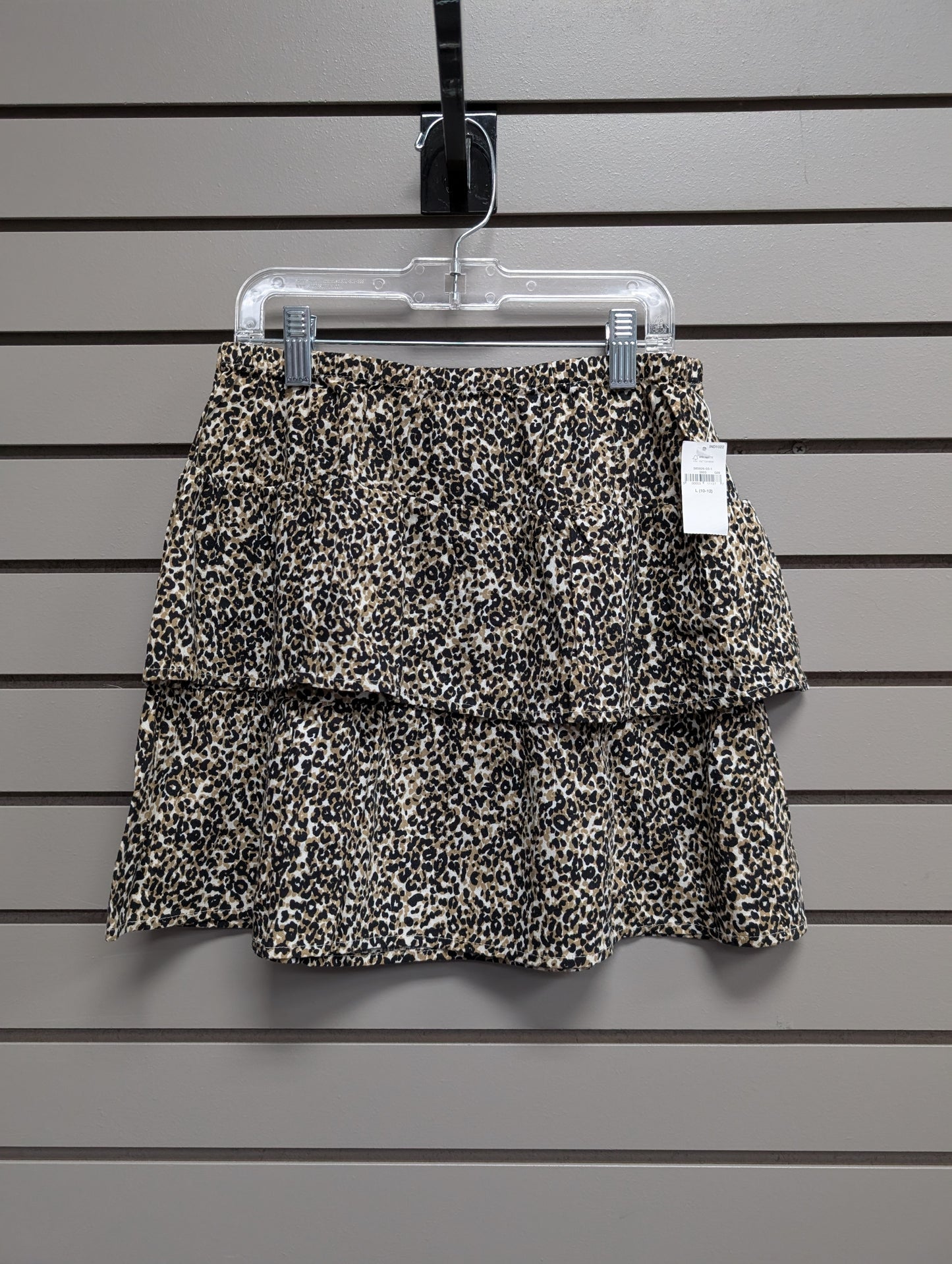 Girl's Child Size 10/12 Old Navy Brown Cheetah Above Knee Skirt