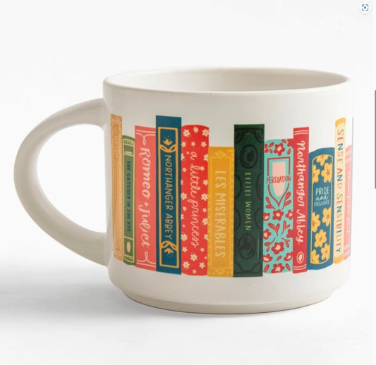 Classic Books Large Ceramic Mug