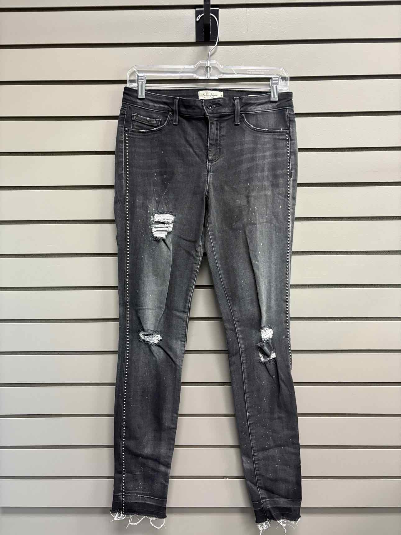 Women's Waist Size 29 Jessica Simpson Black Distressed Jean