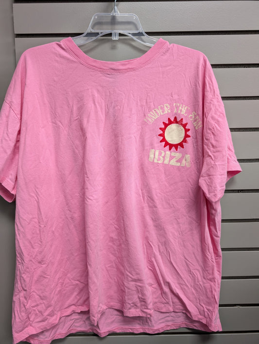 Women's Women Size XL Pink Wild Fable Scoop Short Sleeve Shirt