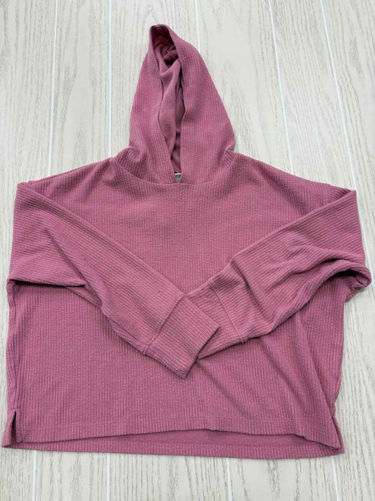 Girl's Child Size 10/12 Old Navy Pink Ribbed Hooded Long Sleeve Shirt