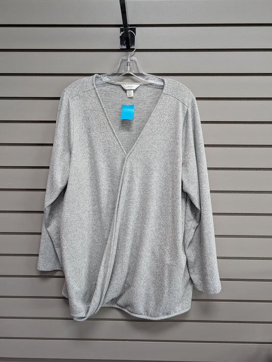 Women's Women Size 2X Gray cj banks Long Sleeve Shirt
