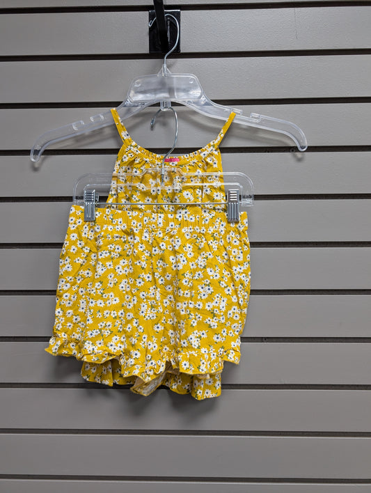 Girl's Child Size 6 Zunie Mustard Floral Short