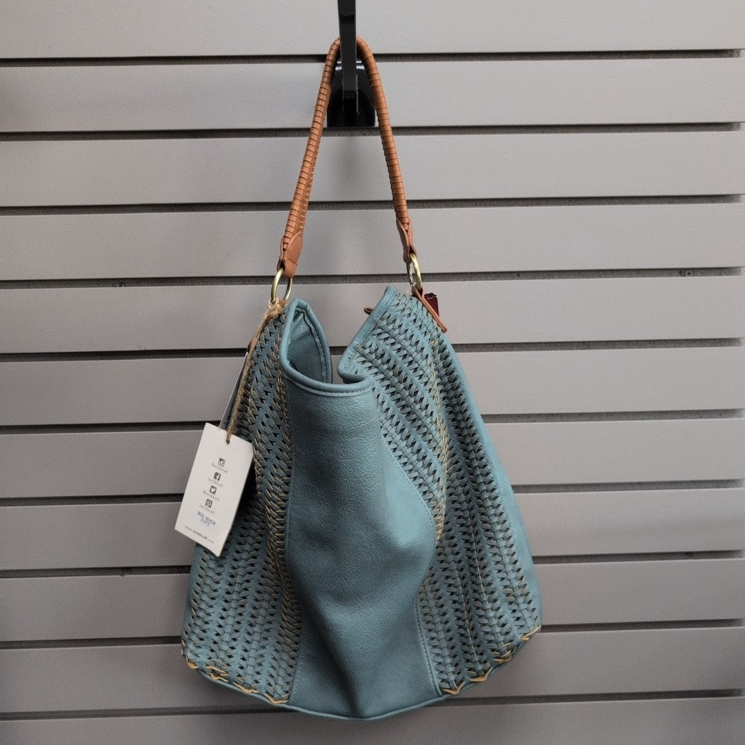 Antik Kraft Teal Leather Tote