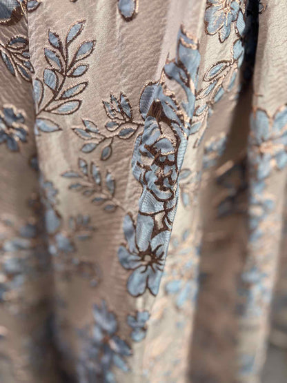 Women's Size 5 Rose Gold Macys Sleeveless Floral Maxi Dress