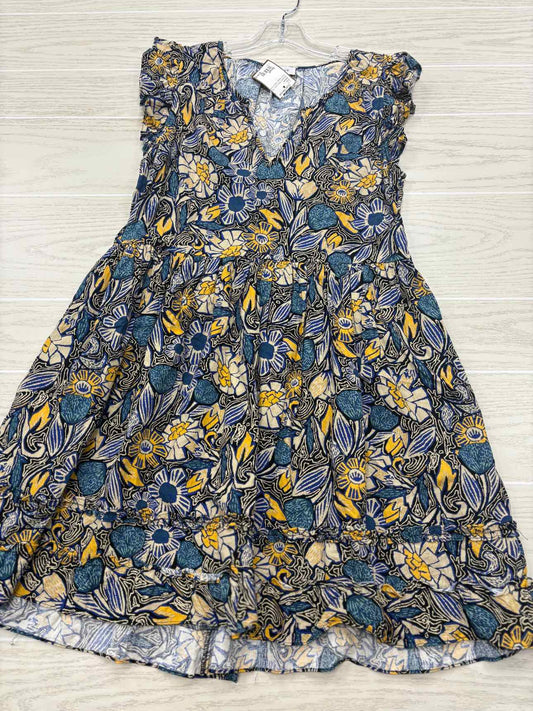 Women's Size Small Multi-Color Evereve Short Sleeve Floral Above Knee Dress