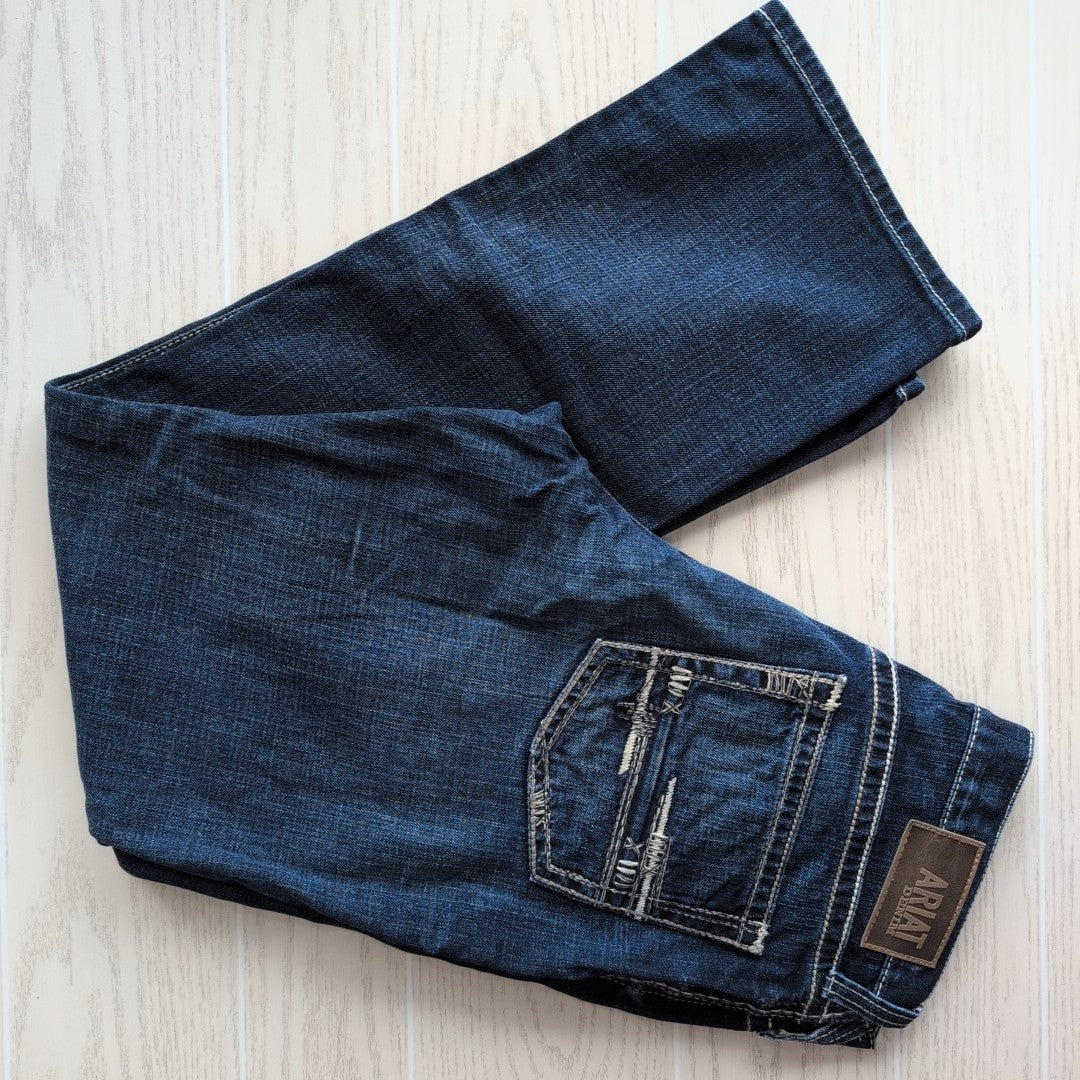 Men's Mens Size 34 32 Ariat Blue Denim Casual Jean