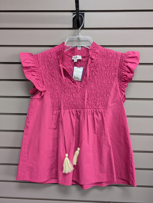 Women's Women Size XS Hot Pink THML Short Sleeve Shirt