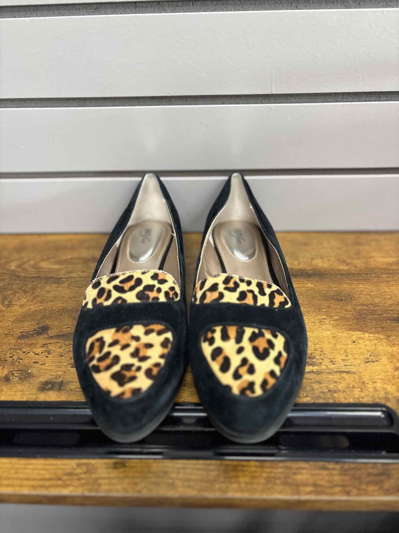 Women's W Shoe Size 9.5 Black Alfani Cheetah Slip On