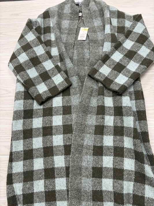 Women Size XL A New Day Green Checkered NWT Cardigan