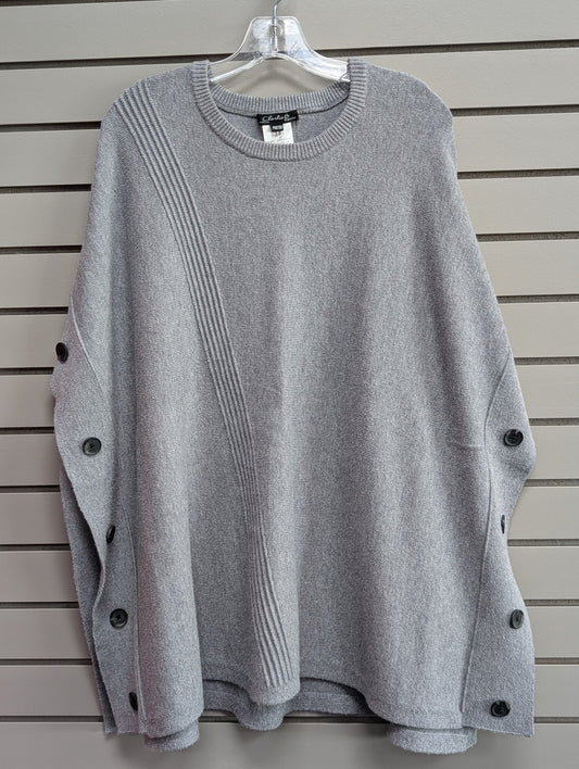 Women's Women Size S Gray Charlie Poncho Sweater