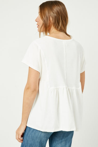 Seam Detailed Waffle Panel Top