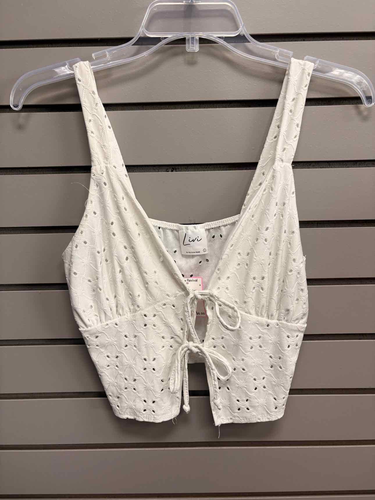 Women's Women Size L White LIVI Tank Shirt