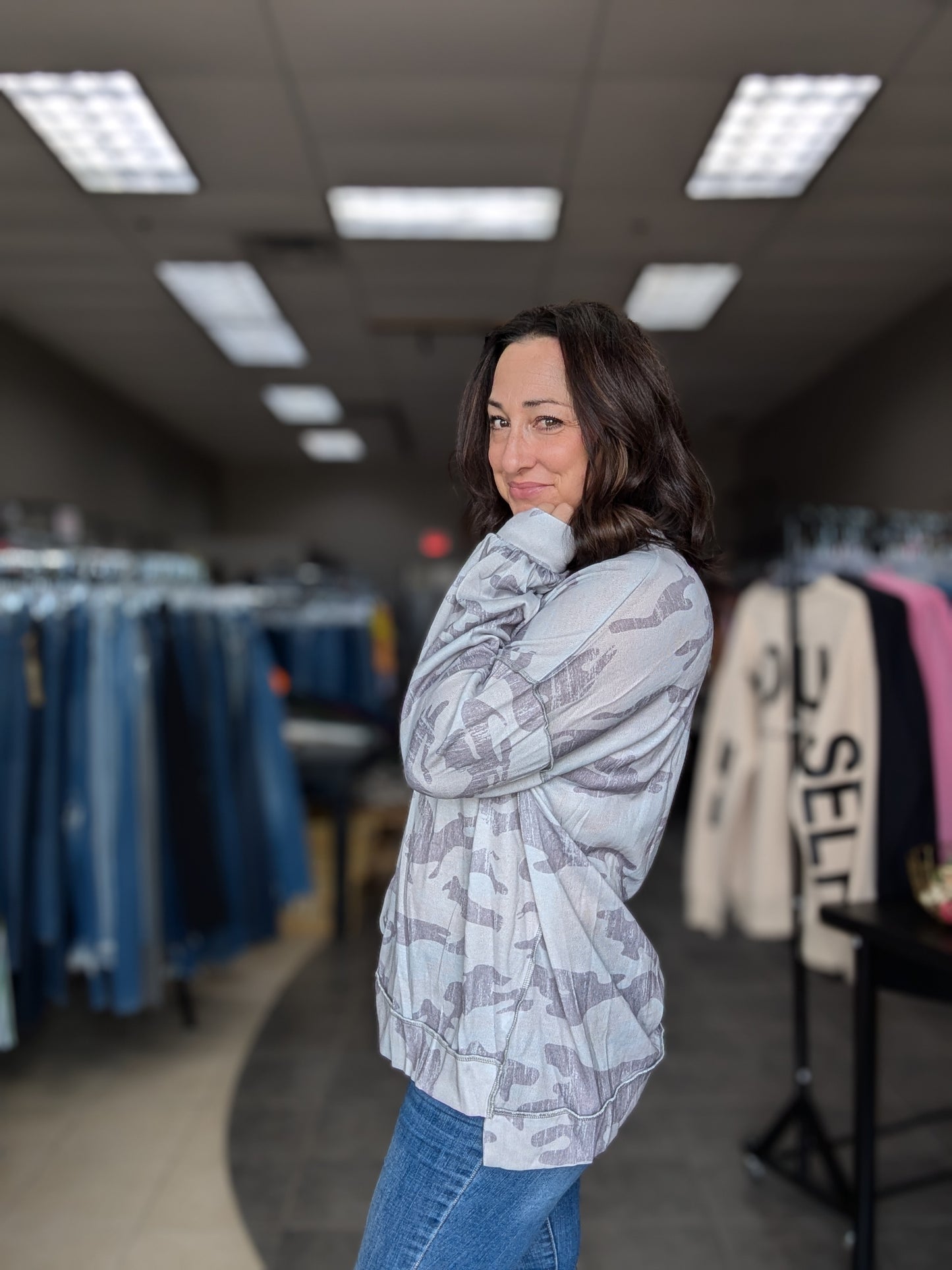 Retro Camoflauge Long Sleeve Tee