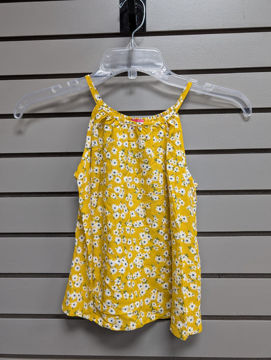 Girl's Child Size 6 Zunie Mustard Floral Tank Shirt