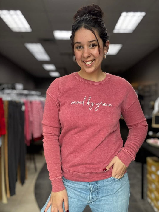 Saved By Grace Crewneck Sweatshirt