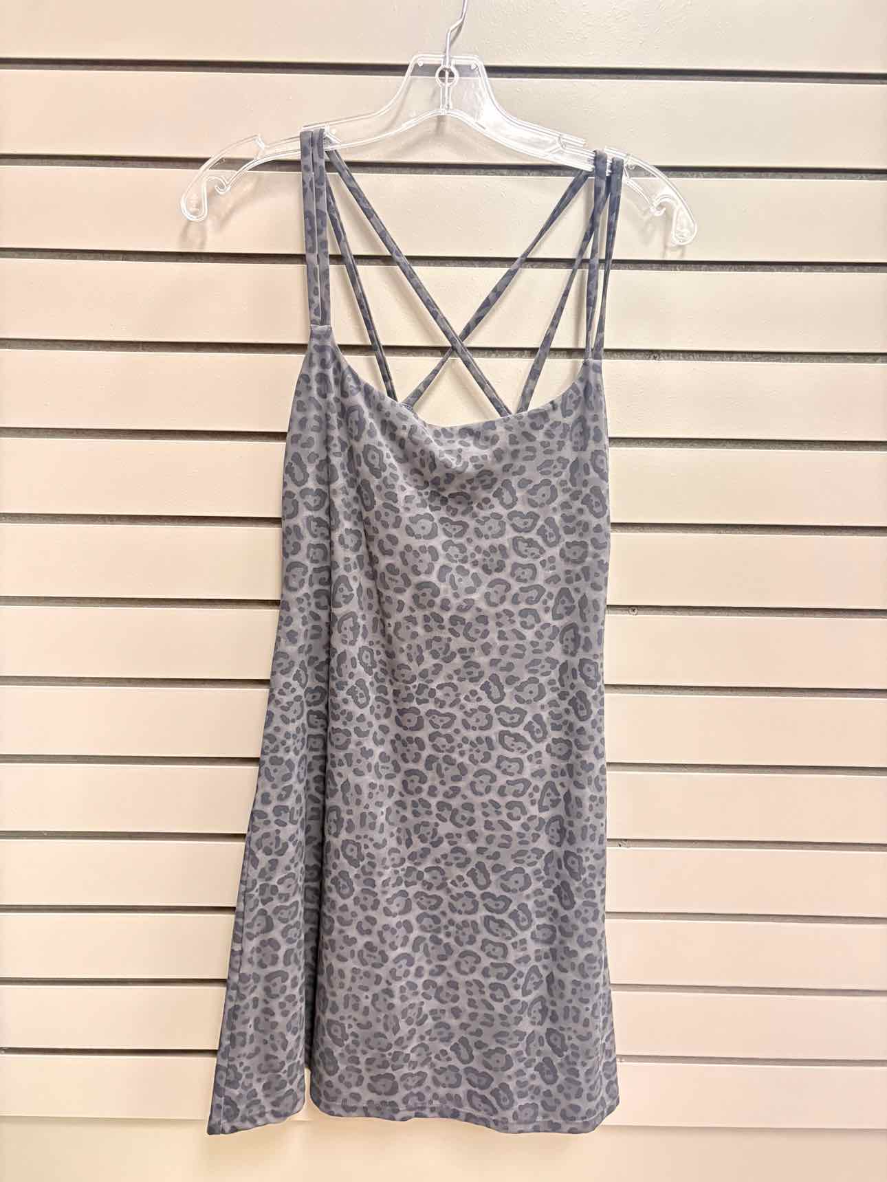 Women's Size Large Charcoal Soybu Short Sleeve Above Knee Dress