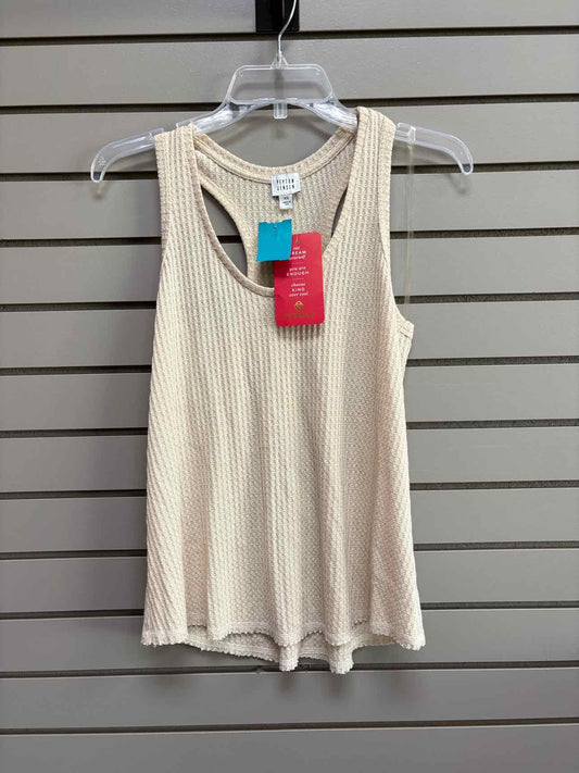 Women's Women Size XS Tan Peyton Jensen Waffle Knit Tank Shirt
