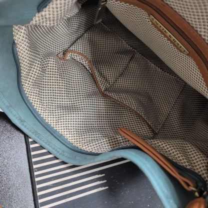 Antik Kraft Teal Leather Tote