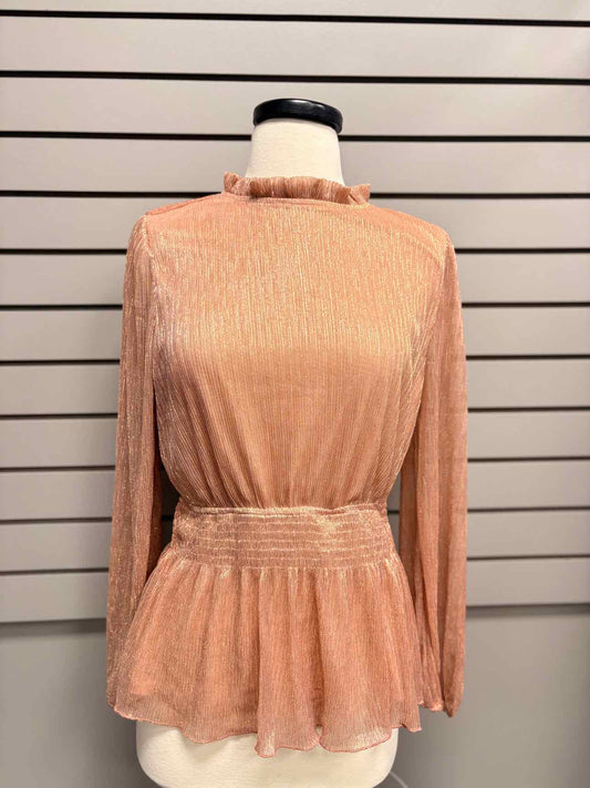 Women's Women Size M Rose Gold By the river Long Sleeve Shirt