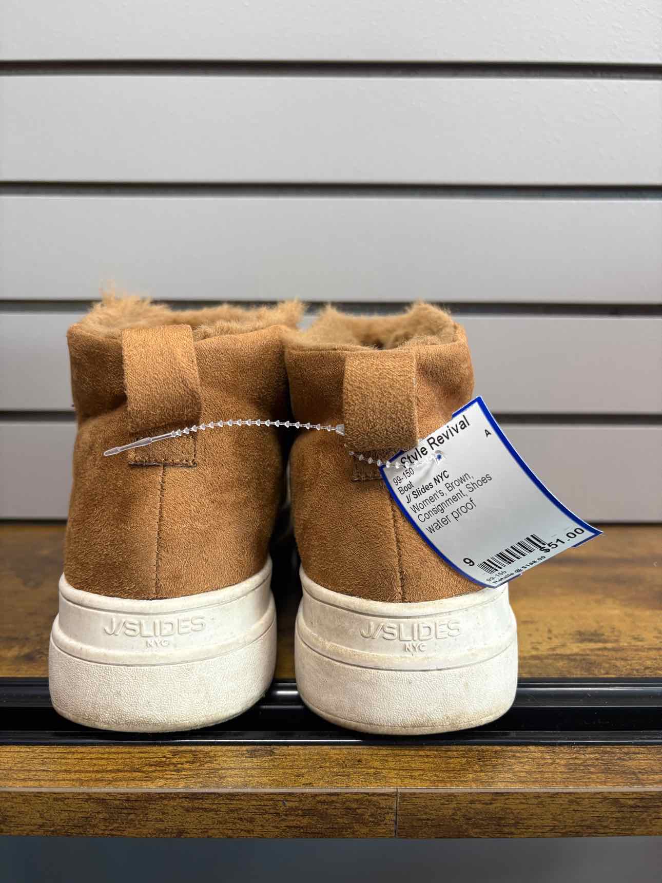 Women's W Shoe Size 9 Brown J/ Slides NYC Boot