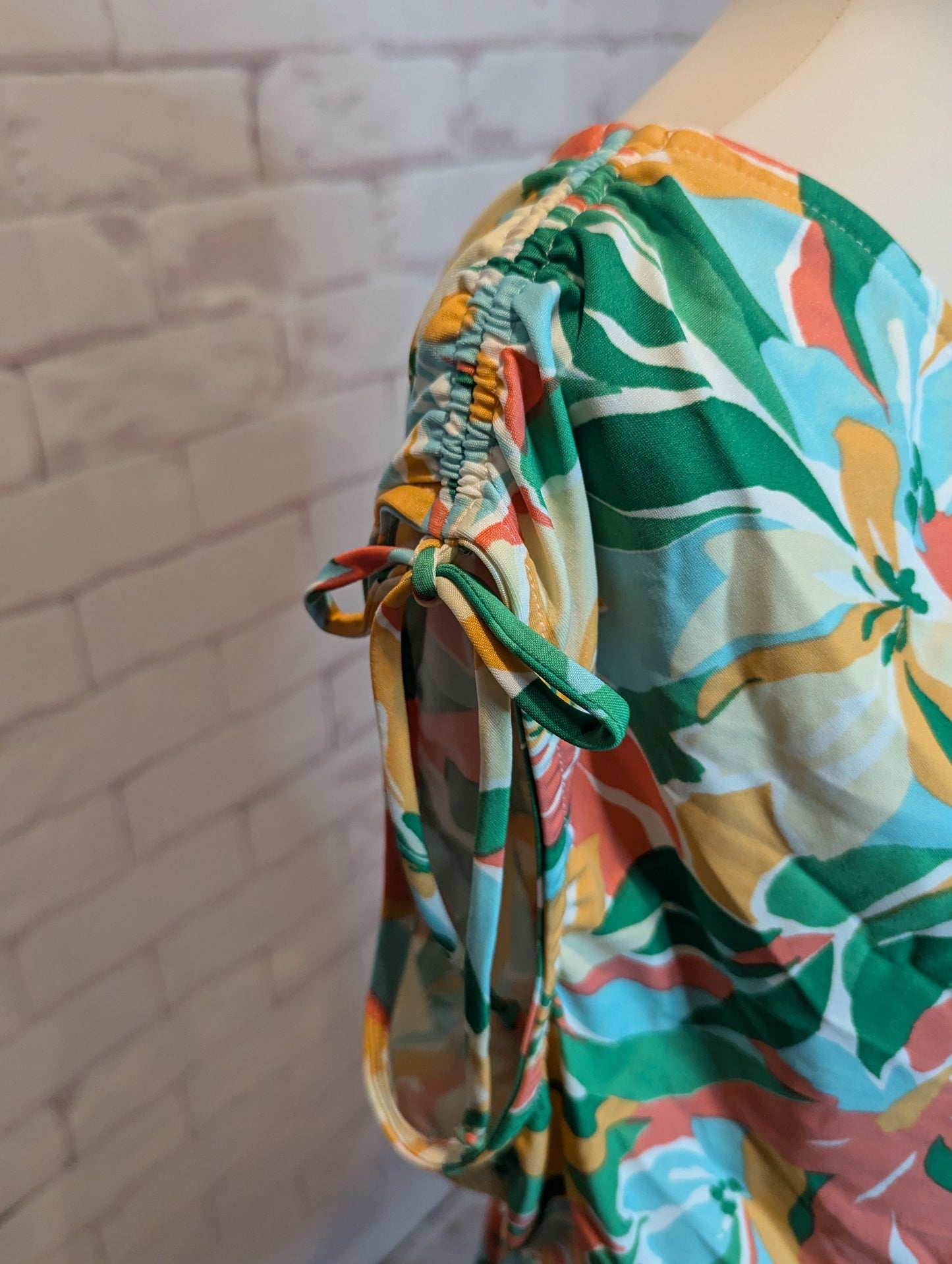 Plus Tropical Wrap Romper