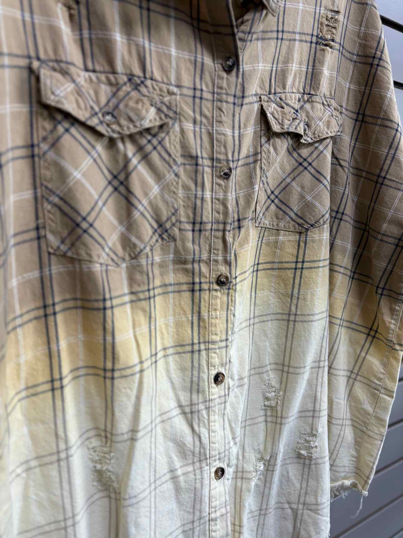 Women's Women Size 2X Cream 7th ray Long Sleeve Shirt