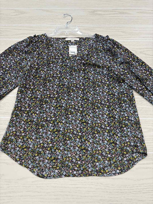Women's Women Size S Multi-Color LOFT Floral Long Sleeve Shirt