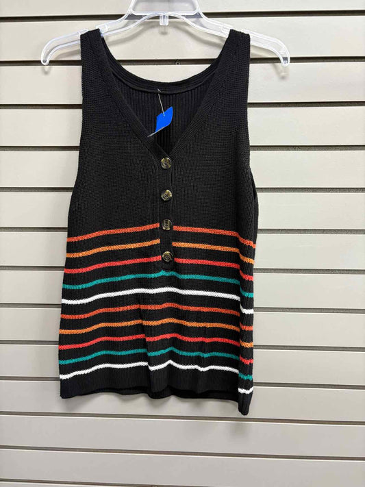Women's Women Size L Unknown Black Stripe Tank Vest