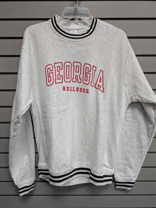 Women's Women Size M Light Gray Champion Crew Long Sleeve Sweatshirt