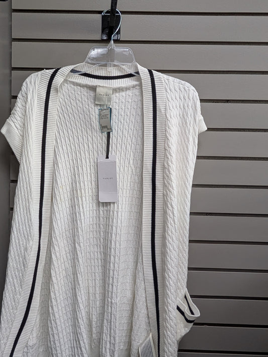 Women Size M Varley White Stripe Sleeveless Vest - NWT