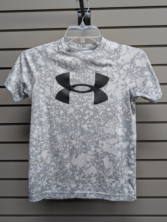 Boy's Child Size M Gray Short Sleeve Shirt