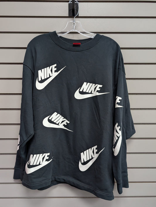 Women's Women Size L Black & White Nike Crew Long Sleeve Sweatshirt
