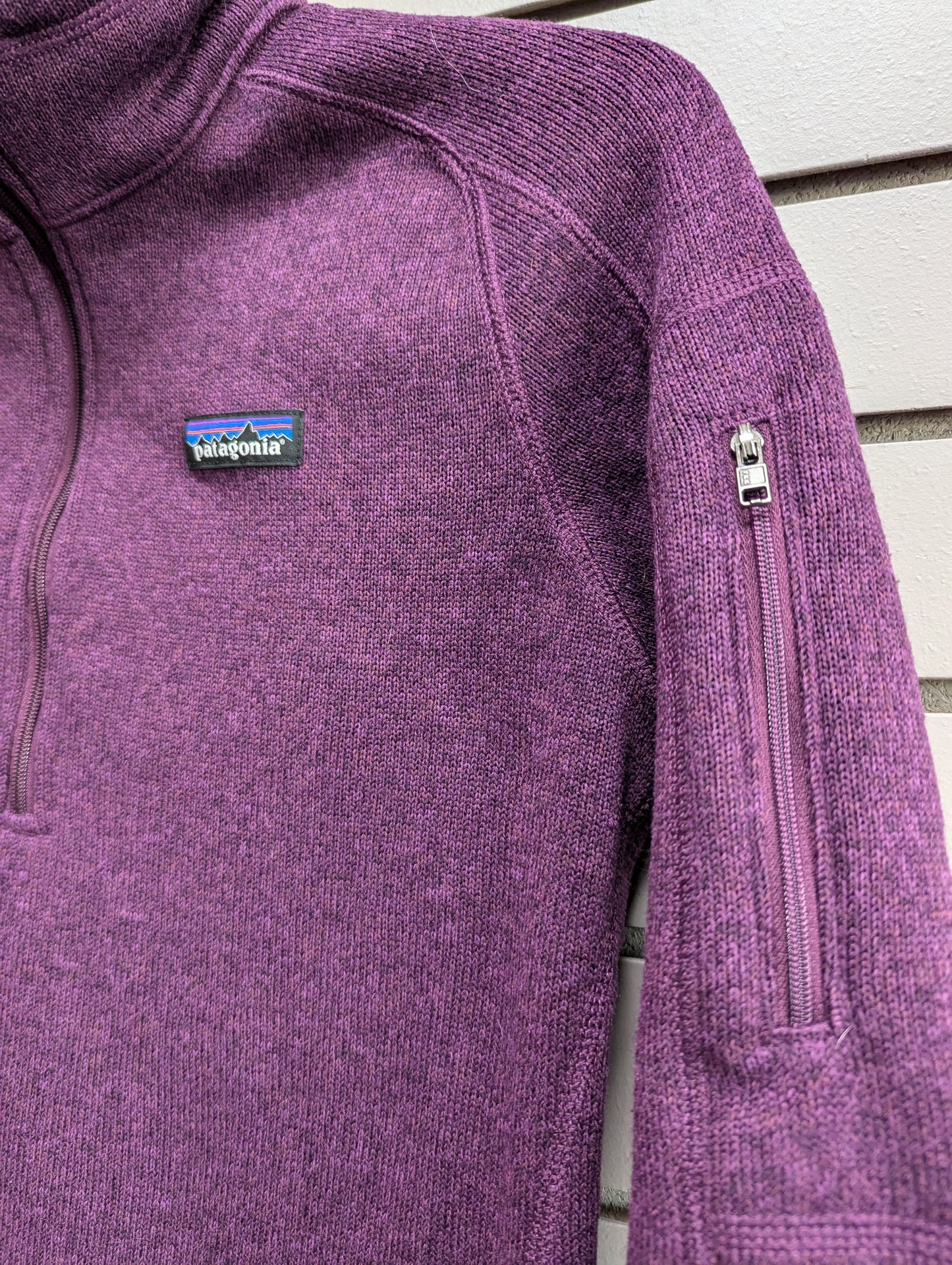 Women Size S Purple 1/4 Zip Patagonia Sweater