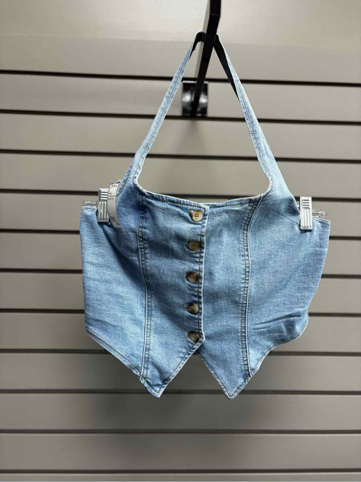 Women's Women Size M Blue Unknown Denim Tank Shirt