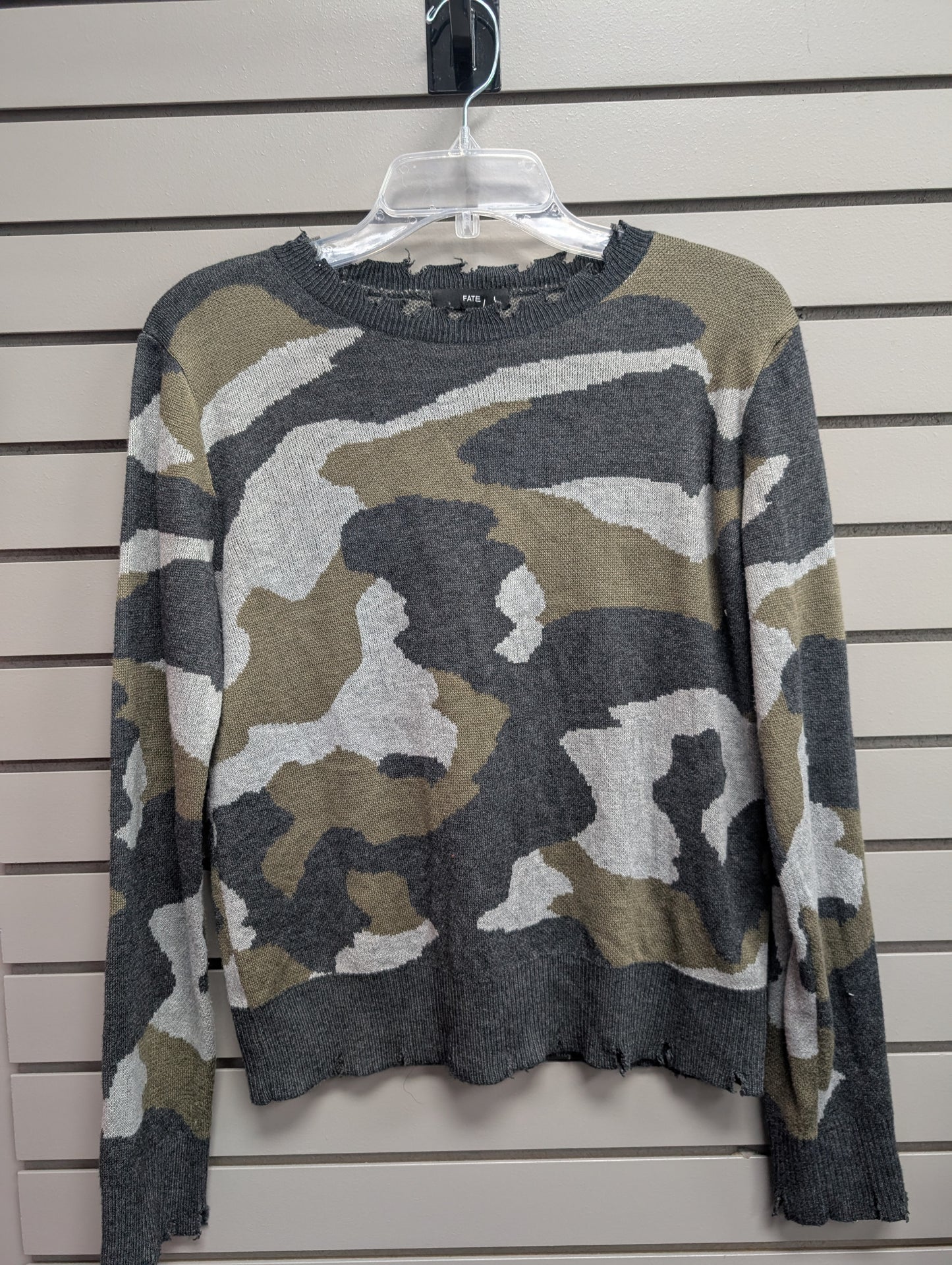 Women's Women Size S Charcoal Fate Camoflage Long Sleeve Shirt