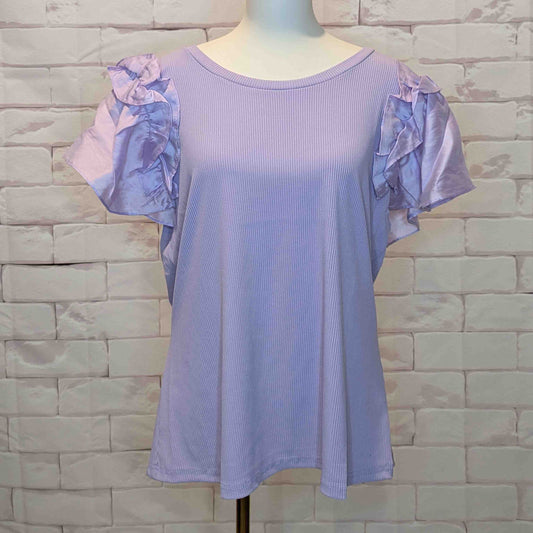 Plus Ruffle Sleeve Top
