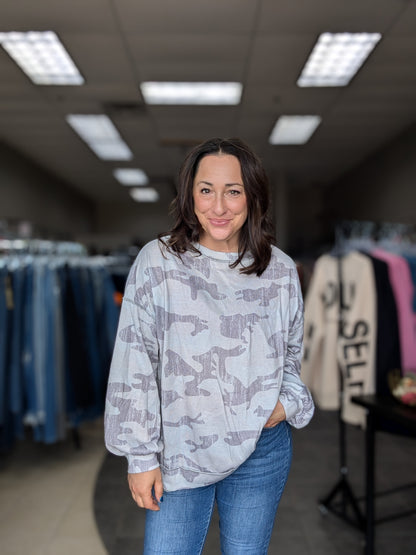 Retro Camoflauge Long Sleeve Tee