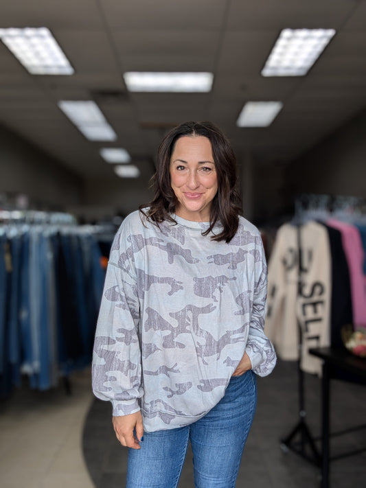 Retro Camoflauge Long Sleeve Tee