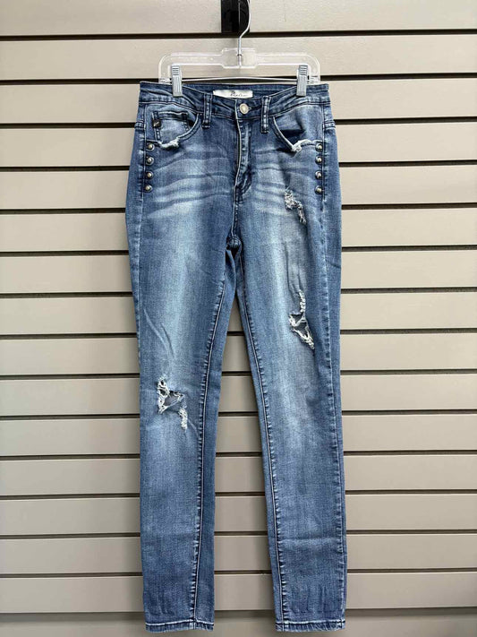 Women's Waist Size 5 KanCan Blue Distressed Jean