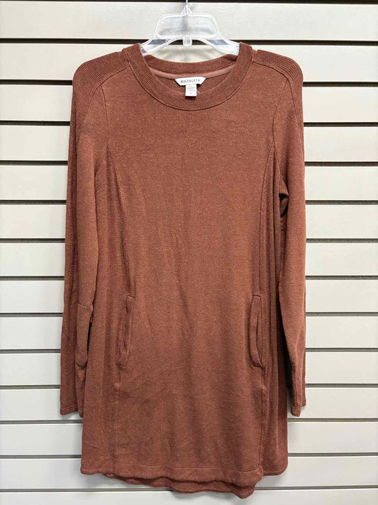 Women's Size Small Burnt Orange Athleta Long Sleeve Midi Dress