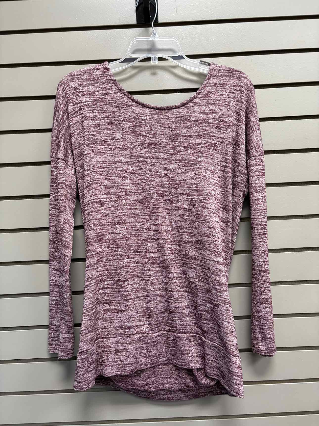 Women's Women Size S Burgundy Athleta Heathered Long Sleeve Shirt