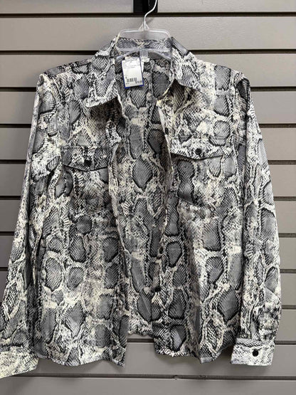 Women's Women Size S Multi-Color Esley Snake Print Long Sleeve Shirt